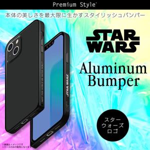 iPhone13 バンパー フレーム キャラクター 耐衝撃 STAR WARS ロゴ PG-DBP21K30SW 2926 スターウォーズ アルミバンパー 軽量 PGA｜mobile-land