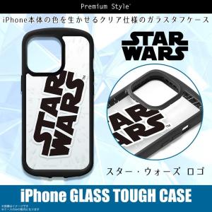 iPhone13 Pro ケース キャラクター クリア 耐衝撃 STAR WARS ロゴ PG-DGT21N31SW 3459 クリアケース スターウォーズ ガラスタフケース PGA｜mobile-land