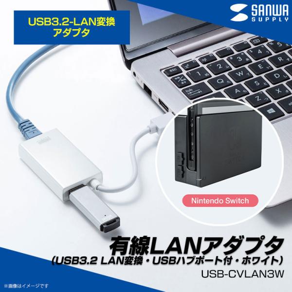 有線LANアダプター 変換アダプタ ギガビット対応 USB-CVLAN3W 4023 高速有線 高速...