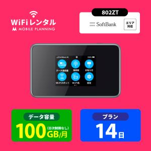 WiFi レンタル 14日 短期 ポケットWiFi 100GB wifiレンタル