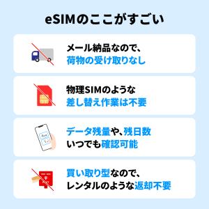 eSIM プリペイドsim 日本 3GB 8日...の詳細画像3