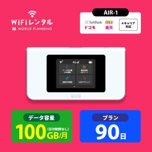 WiFi レンタル 90日  docomo ポケットWiFi 100GB wifiレンタル