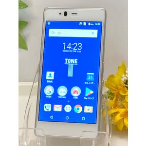 使用少 美品 TONE m17（トーン エム17）バッテリー良好  ホワイト ☆ Android 7...