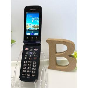 NTTドコモ SIMロック解除済 らくらくホン F-02J ネイビー★ ガラケー nanoSIM対応...