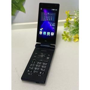 SIMフリー SHARP AQUOS K SHF33 ネイビー ≪au版 (SIMロック解除済み) 判定○ ガラホ 折りたたみ≫ A9910