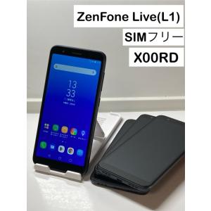 極美品A ZenFone Live (L1) SIMフリー X00RD 32GB ミッドナイトブラッ...