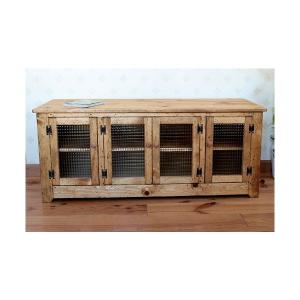 テレビ台 テレビボード キャビネット 収納 NEW TV Board typeB 4枚チェッカーガラス・1800 RT-168B-1800 パイン家具 AVラック