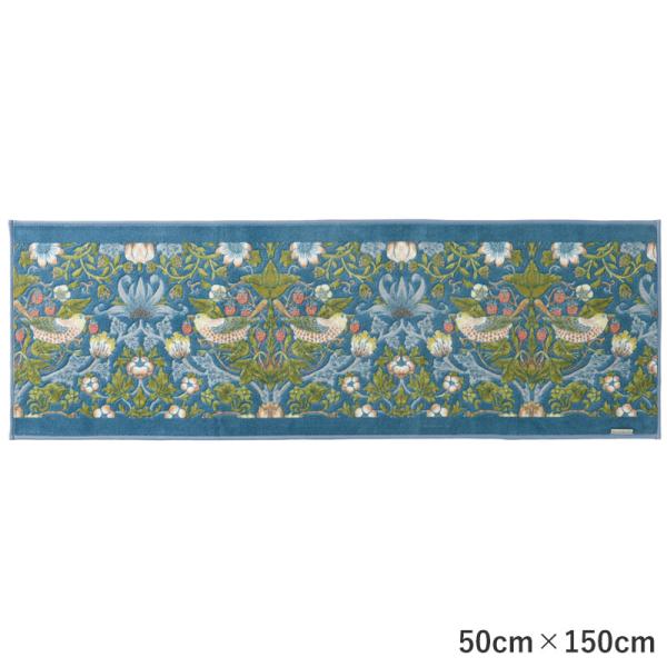 インテリアマット キッチンマット 洗える 台所マット 滑り止め加工 おしゃれ ウィリアム・モリス い...