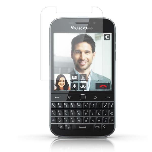 BlackBerry Classic 用 すべすべタッチの抗菌タイプ光沢バブルレス液晶保護フィルム ...