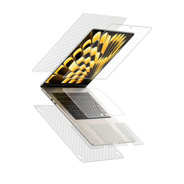 6点セット(画面+天板+底面+パームレスト+タッチパッド+キーボードカバー) MacBook Air...