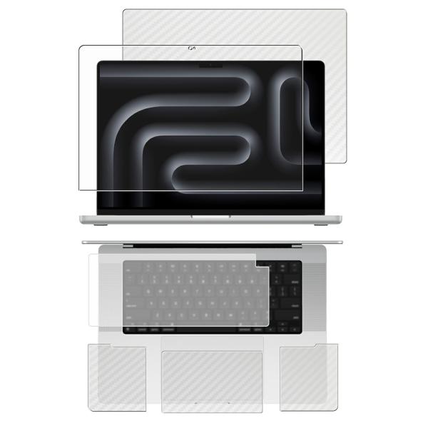 5点セット(画面+天板+パームレスト+タッチパッド+キーボードカバー) MacBook Pro 16...