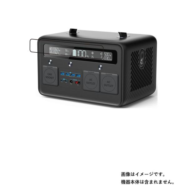 Anker PowerHouse II 800 用 10 すべすべタッチの抗菌タイプ光沢 液晶保護フ...