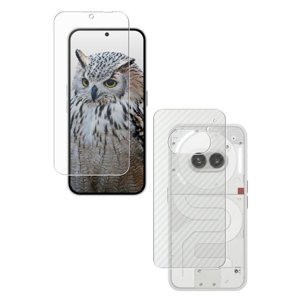 2枚組(画面+背面) Nothing Phone (2a) 用 マット(反射低減)タイプ 液晶保護フ...