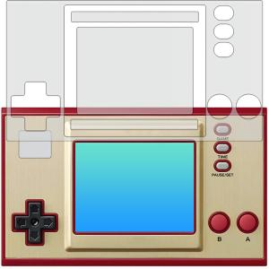 ゲーム＆ウオッチ スーパーマリオブラザーズ 全面保護 用 反射防止 ノンフィラータイプ 液晶保護フィルム ポスト投函は送料無料