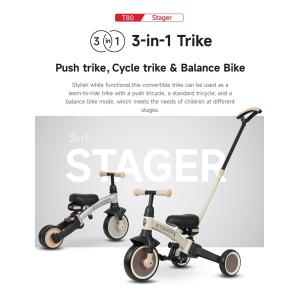 三輪車 舵取り プッシュバー キックバイク ラ...の詳細画像3
