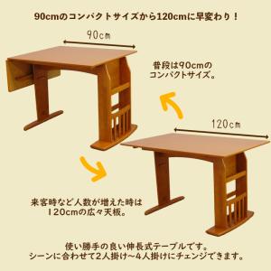 ダイニングテーブルセット 食卓4点セット 伸縮...の詳細画像2