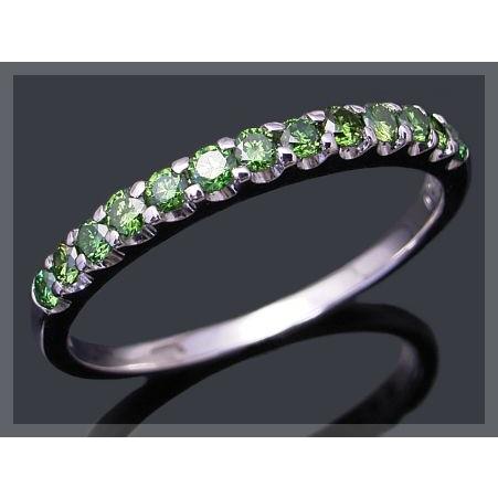 ダイヤモンド リング エタニティリング グリーンダイヤモンドハーフエタニティリング K18 0.25...