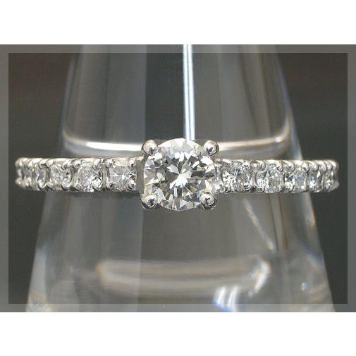 ダイヤモンド エタニティリング リング SIクラス カラーレス Pt900 0.5ct 一粒ダイヤモ...