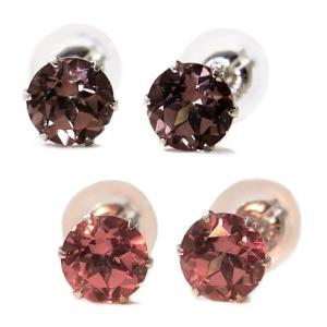 プラチナピアス プラチナ ピアス ガーネット Pt900 チェンジカラーガーネットピアス 4.0mm...