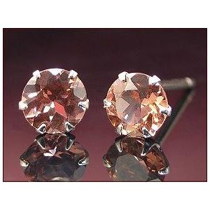 プラチナピアス プラチナ ピアス Pt900 ガーネット シャンパンガーネットピアス 4.0mm 1...