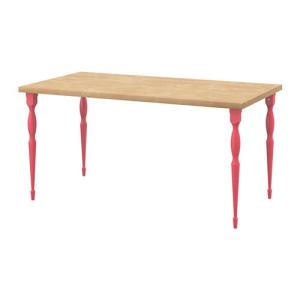 IKEA・イケア テーブル・オフィス家具 LINNMON / NIPENテーブル, バーチ調, レッド (090.472.82)｜moblife