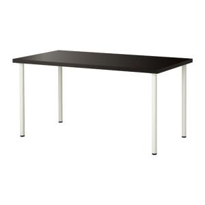 IKEA・イケア テーブル　LINNMON/ ADILS テーブル, ブラックブラウン, ホワイト　(292.464.31)｜moblife
