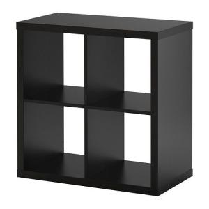 IKEA・イケア　収納・書棚・本棚　KALLAX (カラックス)   シェルフユニット, ブラックブラウン, 77x77 cm (503.518.92)｜moblife