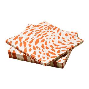 【IKEA/イケア/通販】　「食卓・ナプキン」FANIGTペーパーナプキン, 模様入り オレンジ(202.675.88)｜moblife