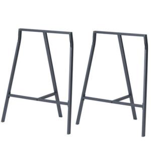 テーブル脚 IKEA イケア LERBERG 架台 グレー 2個セット　(301.677.91)