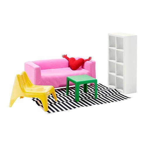 【IKEA/イケア/通販】「キッズ・おもちゃ・遊具」 HUSET ミニチュア家具 リビングルーム (...