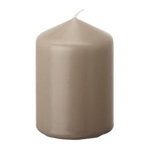 IKEA・イケア キャンドル・ろうそく　 DAGLIGEN 香りなしブロックキャンドル, グレー, 10 cm (302.374.83)｜moblife