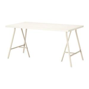 IKEA・イケア テーブル・オフィス家具 LINNMON/ LERBERG テーブル, ホワイト, 150x75 cm (592.464.58)｜moblife