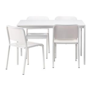 ダイニングテーブルセット IKEA・イケア ダイニング MELLTORPテーブル＆チェア4脚, ホワイト(390.107.05)｜moblife
