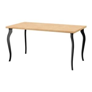 IKEA・イケア テーブル・オフィス家具 LINNMON / LALLEテーブル, バーチ調, ブラック(390.472.66)｜moblife