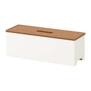 IKEA・イケア KVISSLE  ケーブルマネジメントボックス, コルク, ホワイト｜moblife