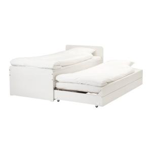 ベッドフレーム イケア IKEA SLAKT アンダーベッド＆収納付き, ホワイト (492.277.52)｜moblife