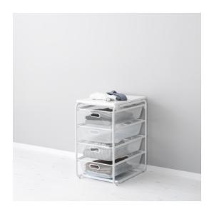 IKEA/アルゴート/イケア　ALGOT フレーム/メッシュバスケット4個/トップシェルフ, ホワイト　(991.787.11)｜moblife