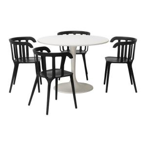 ダイニングテーブルセット IKEA・イケア ダイニング DOCKSTA / IKEA PS 2012 テーブル＆チェア4脚, ホワイト, ブラック(499.320.62)｜moblife