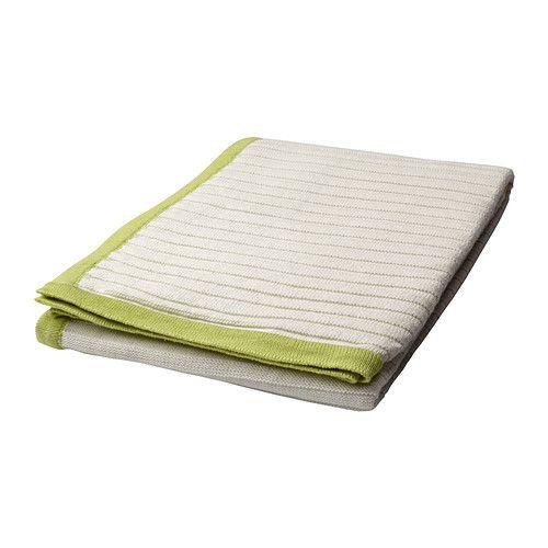 【IKEA/イケア/通販】「ベビー・毛布」 BARNKAR 毛布, ホワイト, グリーン, 110x...