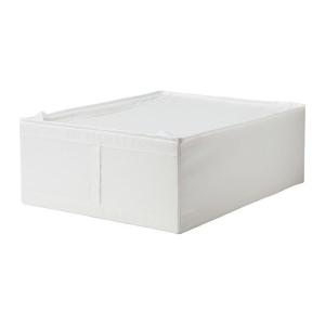 収納 ケース 衣類収納  収納ケース ベッド下収納 ジッパー IKEA イケア SKUBB ホワイト　(50290361)｜moblife