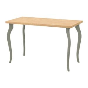 IKEA・イケア テーブル・オフィス家具 LINNMON / LALLEテーブル, バーチ調, グレー (590.472.70)｜moblife
