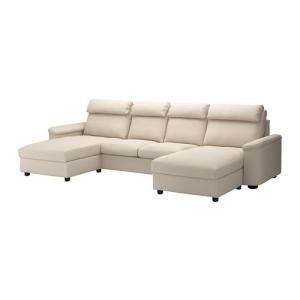 IKEA・イケア ソファ LIDHULT　4人掛けソファ,  寝椅子付き, ガッセボル ライトベージュ (592.573.24)｜moblife