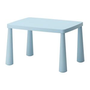 IKEA・イケア子供用　テーブル　  MAMMUT 子供用テーブル, ライトブルー, 77x55 cm (602.675.67)｜moblife
