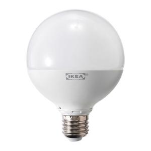 IKEA・イケア 電球・照明 LEDARE LED電球 E26, 調光器対応, 球形 オパールホワイト, 1000 lm (702.574.74)｜moblife