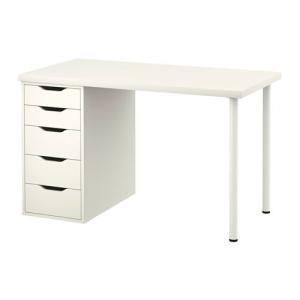 テーブル　IKEA・イケア オフィス家具 LINNMON/ ALEX テーブル, ホワイト 120x60 cm (392.224.44)｜moblife
