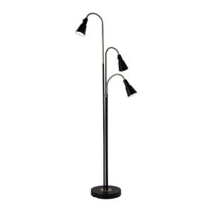 IKEA・イケア フロアスタンド 照明・ランプ KVART フロアランプ 3スポット, ブラック (902.260.28)｜moblife