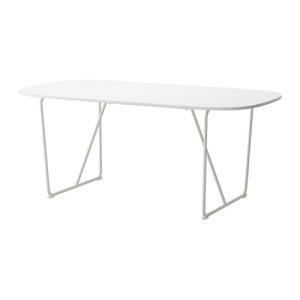 IKEA・イケア ダイニングテーブル　BACKARYD / OPPEBY　テーブル, ホワイト, ハイグロス ホワイト　(990.403.37)｜moblife