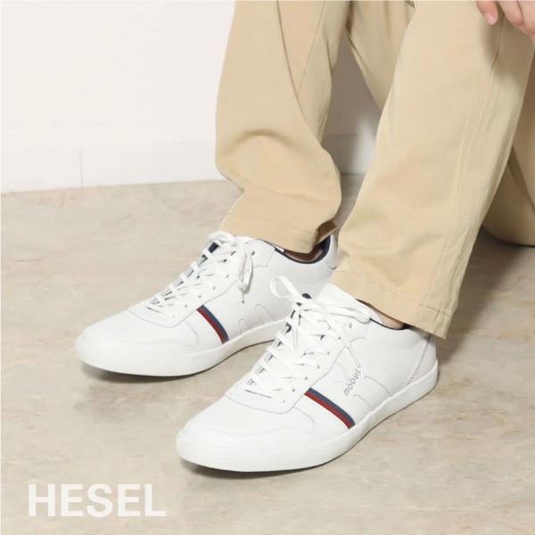 スニーカー モーブス レザー ウォーキング シューズ メンズ カジュアル HESEL ヘーゼル 通勤...
