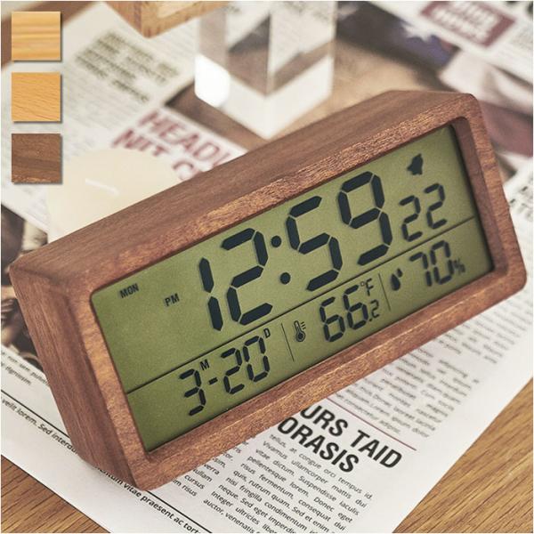 デジタル時計 おしゃれ 置き時計 通販 目覚まし時計 置時計 めざまし時計 デジタル 温度 湿度 カ...