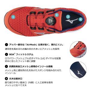 ミズノ安全靴 オールマイティ VH 51L B...の詳細画像4